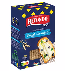 Pan tostado sin sal y sin azúcares